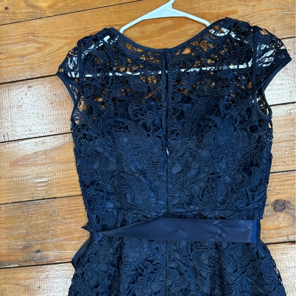 (707) ADRIANNA PAPELL NAVY BLUE DRESS - Picture 11 of 12